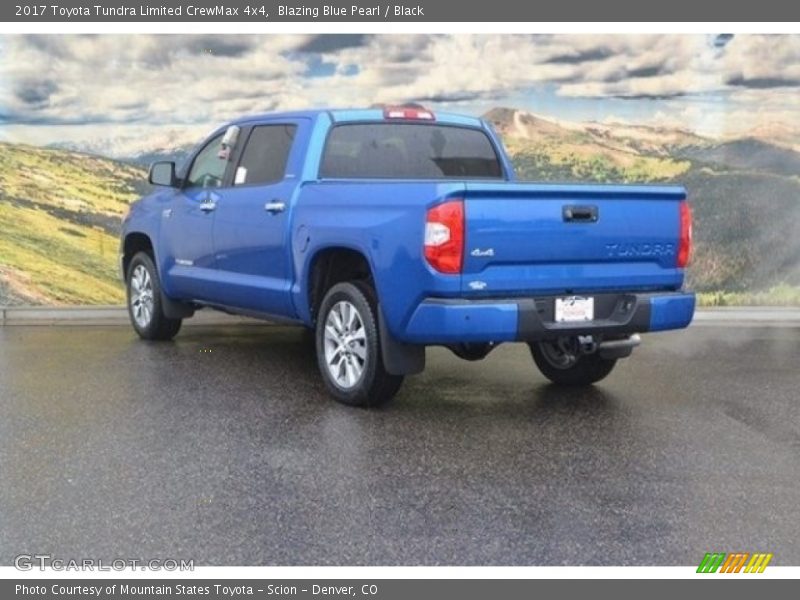 Blazing Blue Pearl / Black 2017 Toyota Tundra Limited CrewMax 4x4