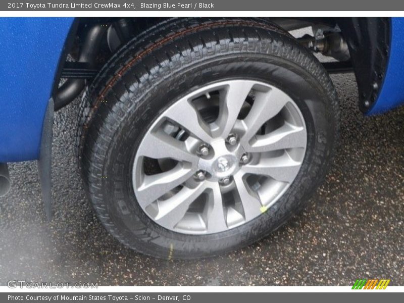 Blazing Blue Pearl / Black 2017 Toyota Tundra Limited CrewMax 4x4