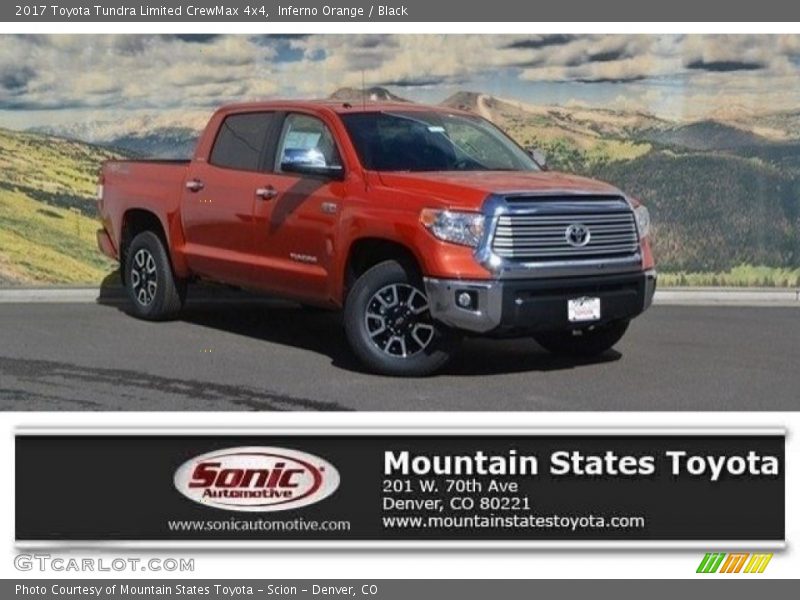 Inferno Orange / Black 2017 Toyota Tundra Limited CrewMax 4x4