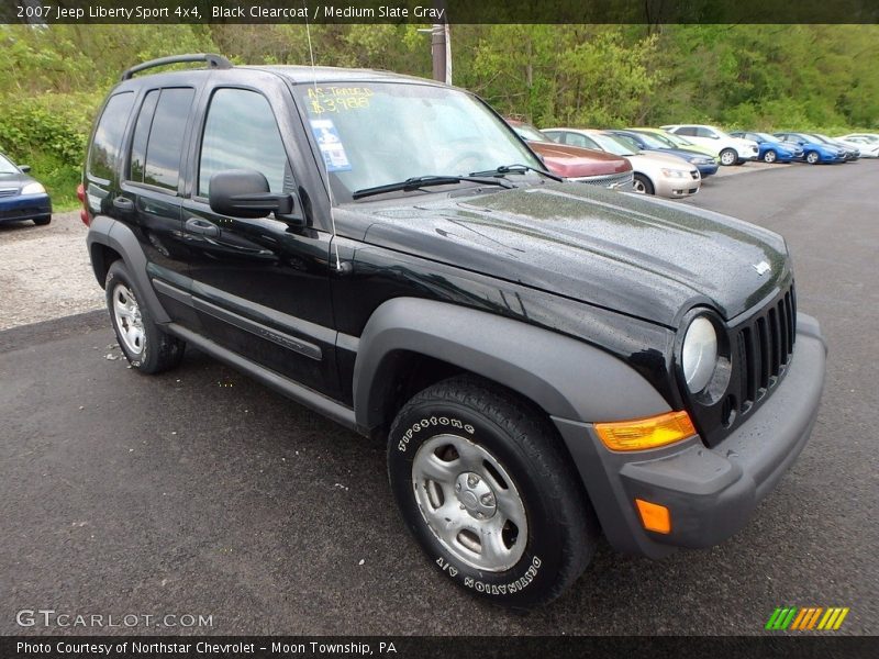 Black Clearcoat / Medium Slate Gray 2007 Jeep Liberty Sport 4x4
