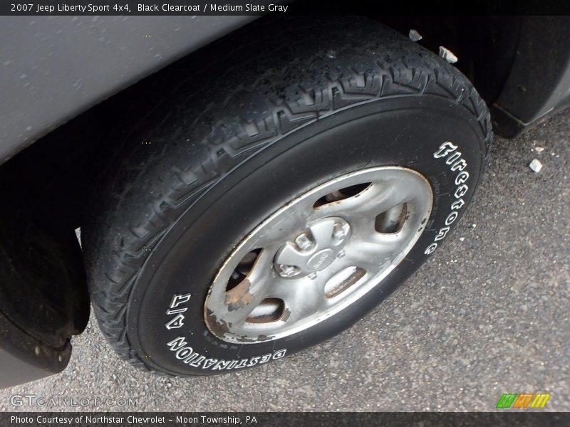 Black Clearcoat / Medium Slate Gray 2007 Jeep Liberty Sport 4x4