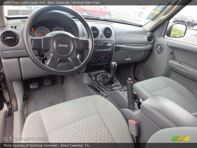 Black Clearcoat / Medium Slate Gray 2007 Jeep Liberty Sport 4x4