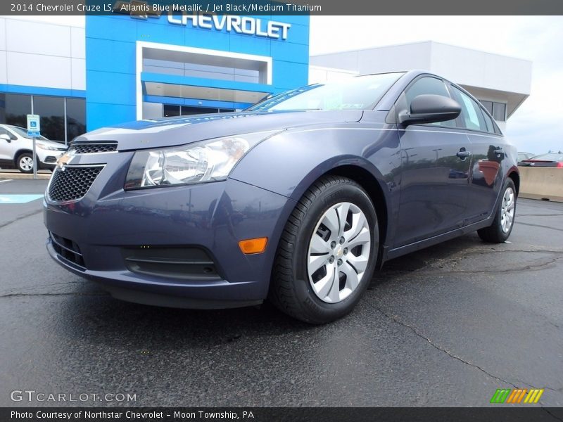 Atlantis Blue Metallic / Jet Black/Medium Titanium 2014 Chevrolet Cruze LS