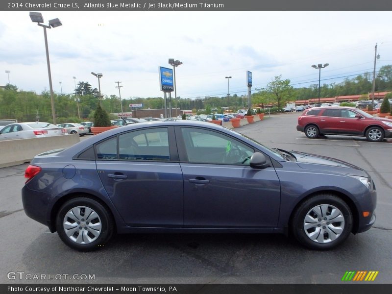 Atlantis Blue Metallic / Jet Black/Medium Titanium 2014 Chevrolet Cruze LS
