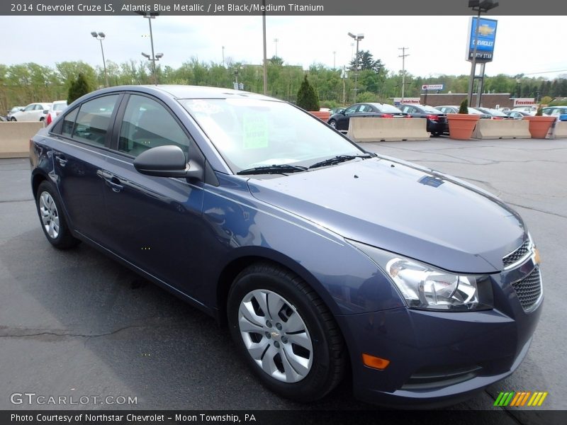 Atlantis Blue Metallic / Jet Black/Medium Titanium 2014 Chevrolet Cruze LS
