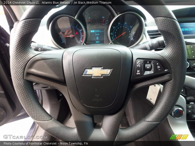 Atlantis Blue Metallic / Jet Black/Medium Titanium 2014 Chevrolet Cruze LS