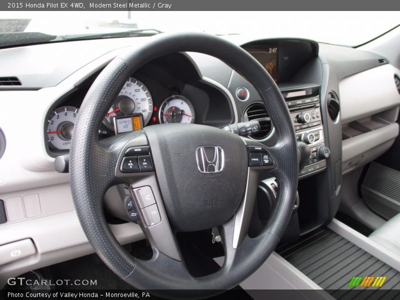 Modern Steel Metallic / Gray 2015 Honda Pilot EX 4WD