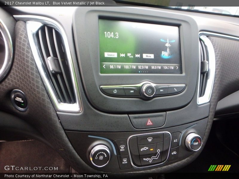 Blue Velvet Metallic / Jet Black 2017 Chevrolet Malibu LT