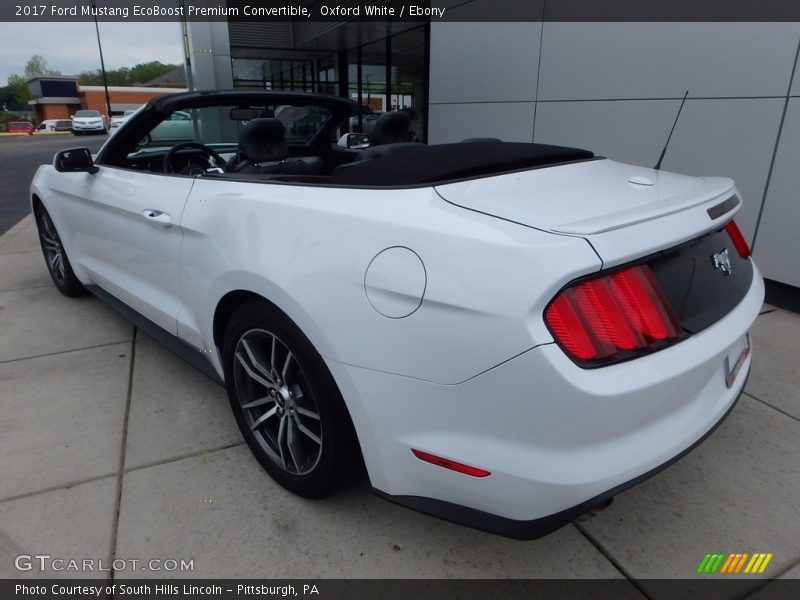 Oxford White / Ebony 2017 Ford Mustang EcoBoost Premium Convertible