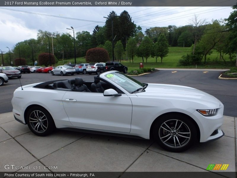 Oxford White / Ebony 2017 Ford Mustang EcoBoost Premium Convertible