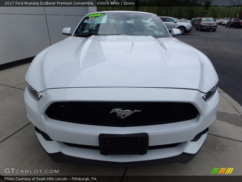 Oxford White / Ebony 2017 Ford Mustang EcoBoost Premium Convertible