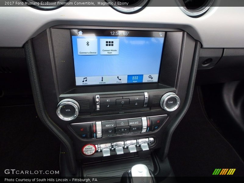 Controls of 2017 Mustang EcoBoost Premium Convertible