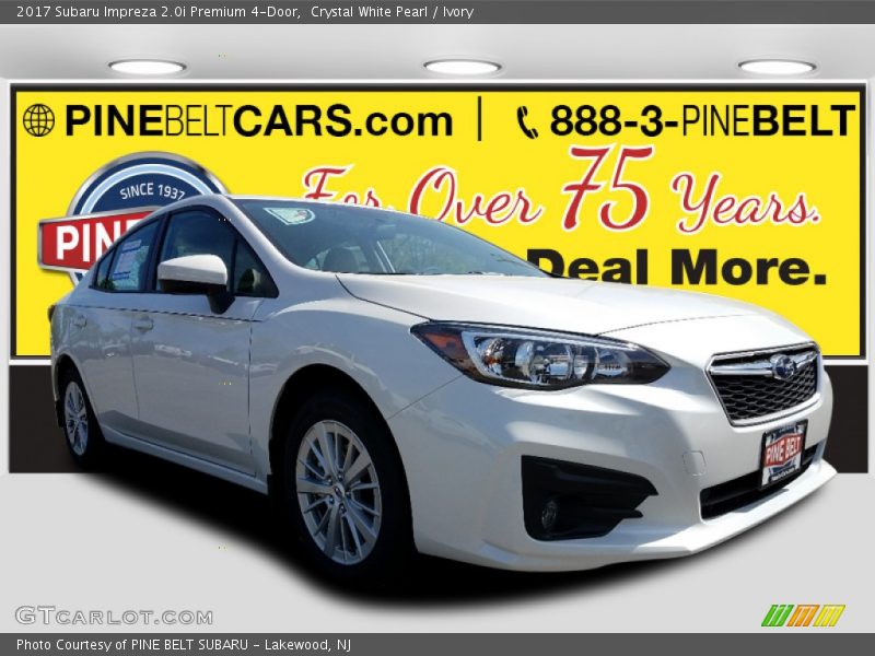 Crystal White Pearl / Ivory 2017 Subaru Impreza 2.0i Premium 4-Door