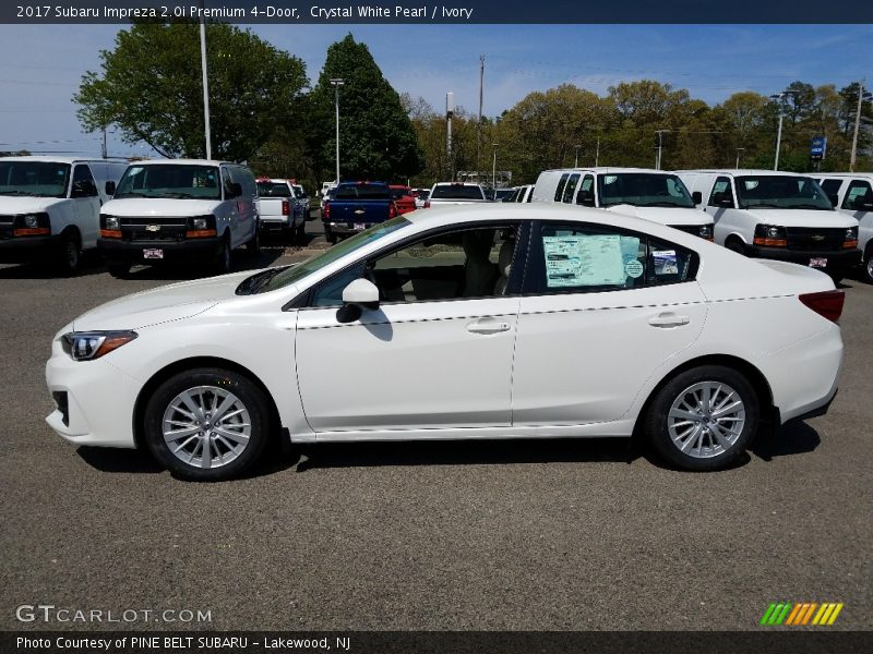Crystal White Pearl / Ivory 2017 Subaru Impreza 2.0i Premium 4-Door