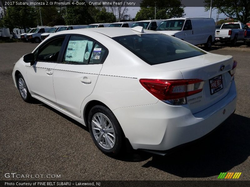 Crystal White Pearl / Ivory 2017 Subaru Impreza 2.0i Premium 4-Door