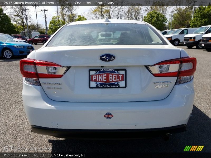 Crystal White Pearl / Ivory 2017 Subaru Impreza 2.0i Premium 4-Door