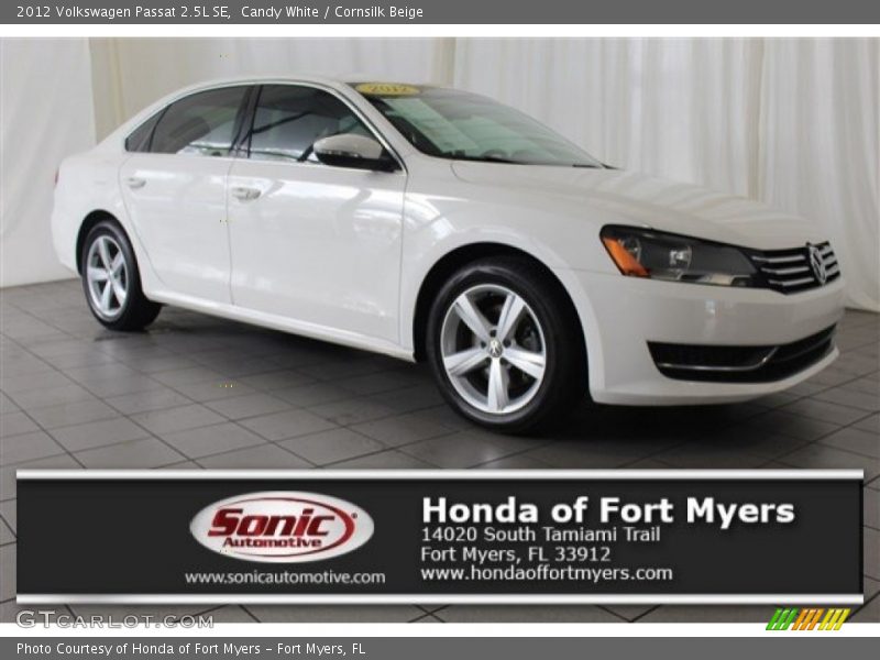 Candy White / Cornsilk Beige 2012 Volkswagen Passat 2.5L SE