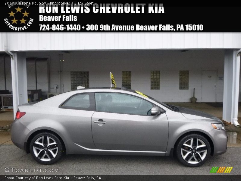 Bright Silver / Black Sport 2010 Kia Forte Koup SX