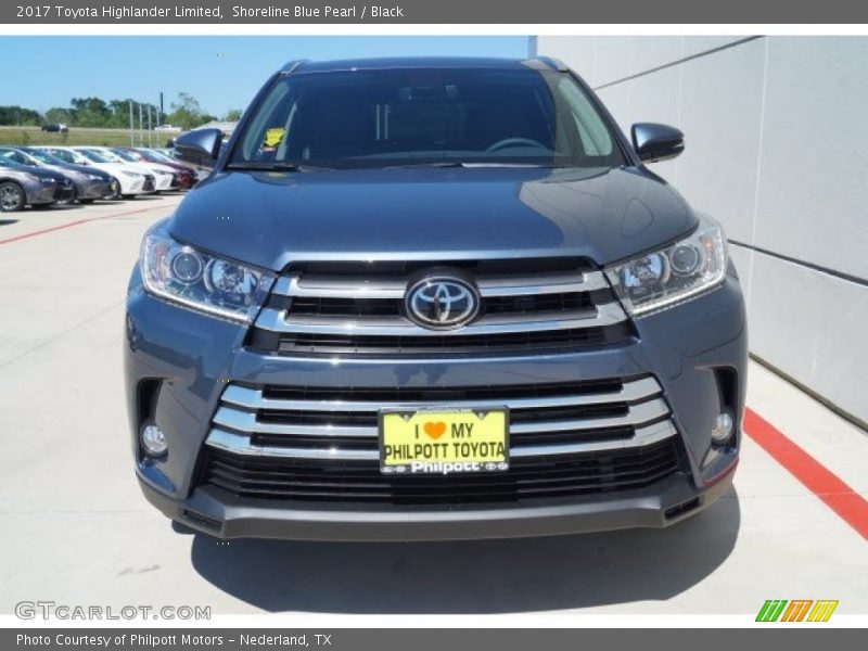 Shoreline Blue Pearl / Black 2017 Toyota Highlander Limited