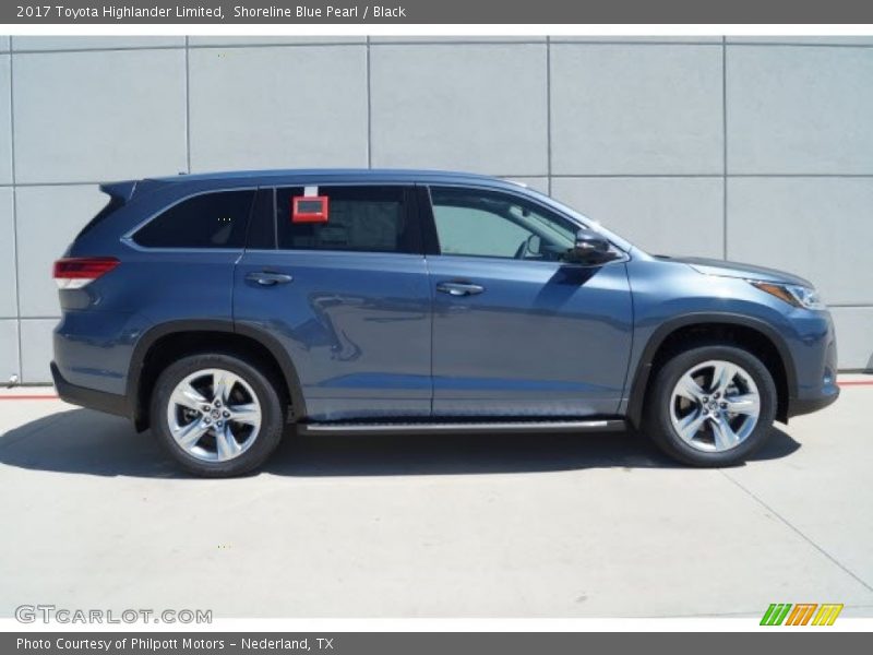 Shoreline Blue Pearl / Black 2017 Toyota Highlander Limited