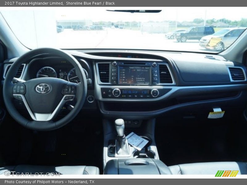 Shoreline Blue Pearl / Black 2017 Toyota Highlander Limited