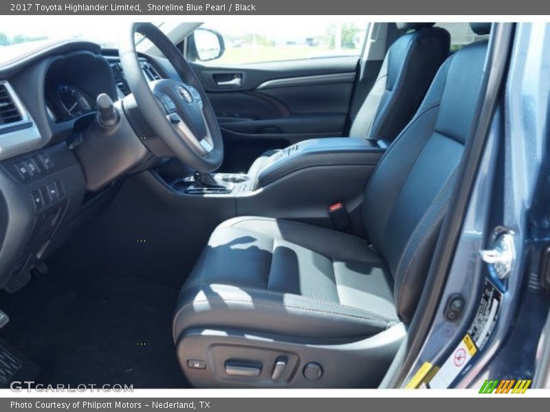 Shoreline Blue Pearl / Black 2017 Toyota Highlander Limited