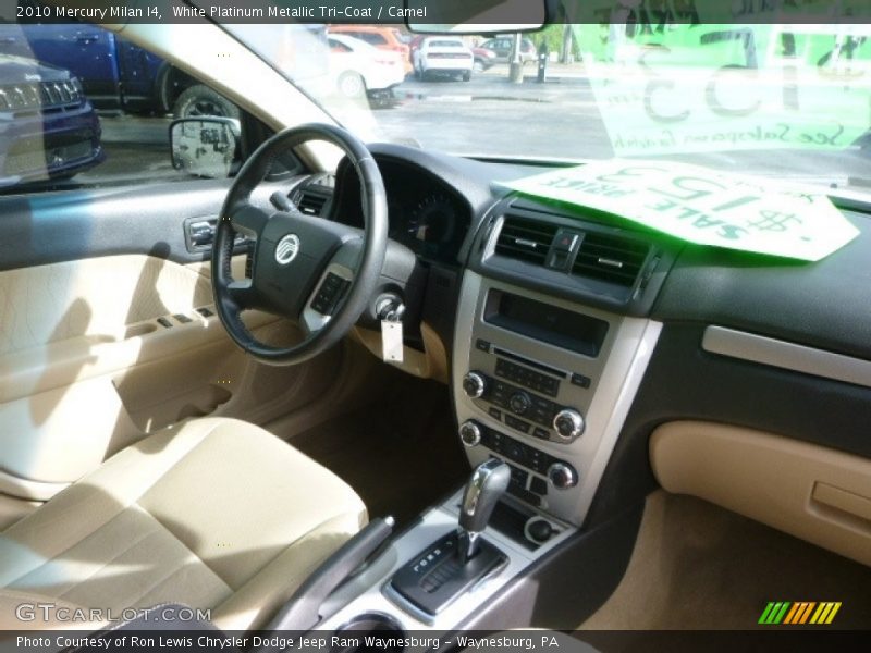 White Platinum Metallic Tri-Coat / Camel 2010 Mercury Milan I4