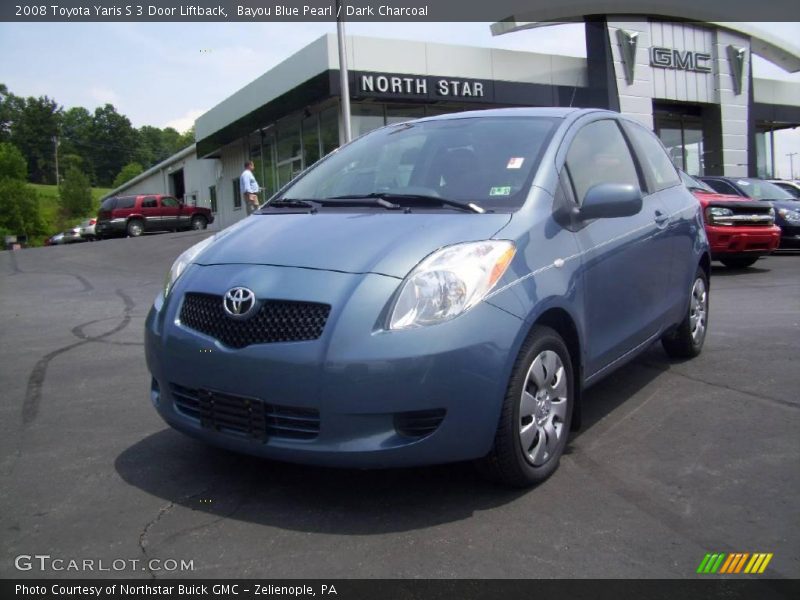 Bayou Blue Pearl / Dark Charcoal 2008 Toyota Yaris S 3 Door Liftback