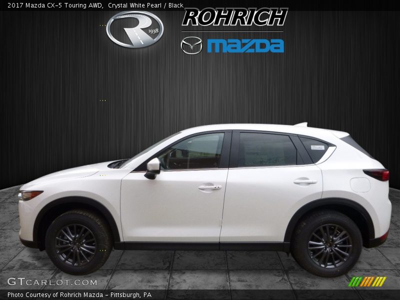 Crystal White Pearl / Black 2017 Mazda CX-5 Touring AWD