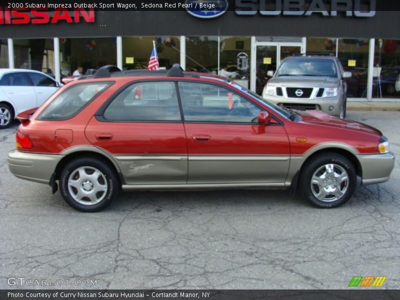 Sedona Red Pearl / Beige 2000 Subaru Impreza Outback Sport Wagon