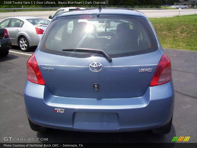Bayou Blue Pearl / Dark Charcoal 2008 Toyota Yaris S 3 Door Liftback