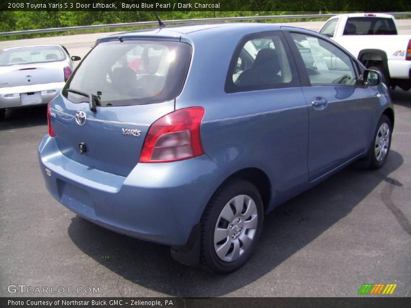 Bayou Blue Pearl / Dark Charcoal 2008 Toyota Yaris S 3 Door Liftback