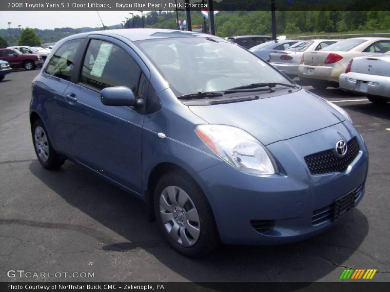 Bayou Blue Pearl / Dark Charcoal 2008 Toyota Yaris S 3 Door Liftback