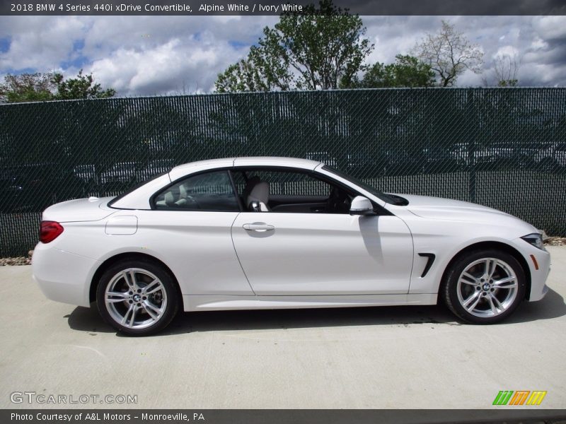 Alpine White / Ivory White 2018 BMW 4 Series 440i xDrive Convertible