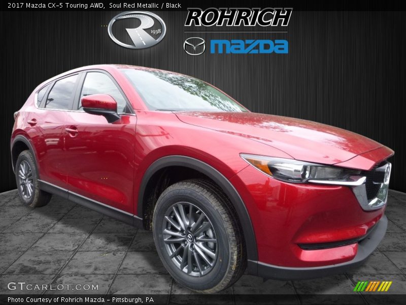 Soul Red Metallic / Black 2017 Mazda CX-5 Touring AWD