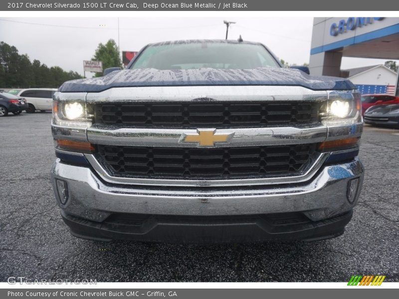 Deep Ocean Blue Metallic / Jet Black 2017 Chevrolet Silverado 1500 LT Crew Cab