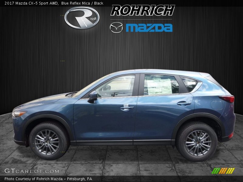 Blue Reflex Mica / Black 2017 Mazda CX-5 Sport AWD