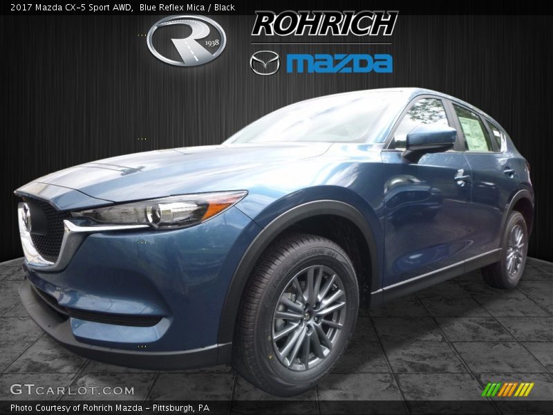 Blue Reflex Mica / Black 2017 Mazda CX-5 Sport AWD