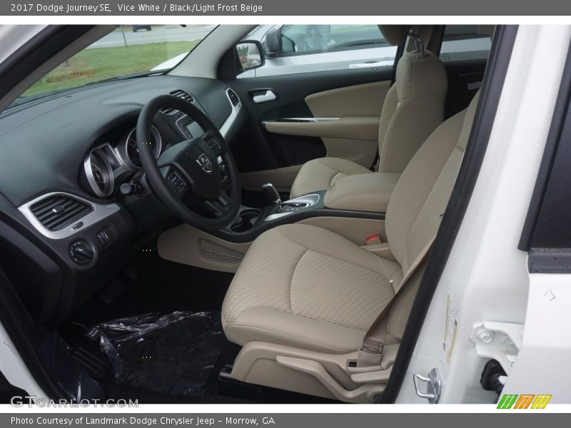 Vice White / Black/Light Frost Beige 2017 Dodge Journey SE