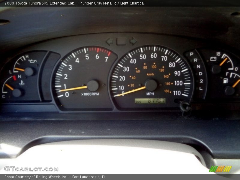 Thunder Gray Metallic / Light Charcoal 2000 Toyota Tundra SR5 Extended Cab