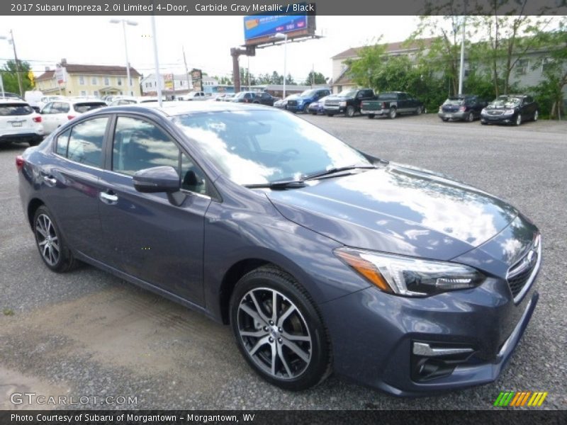 Carbide Gray Metallic / Black 2017 Subaru Impreza 2.0i Limited 4-Door