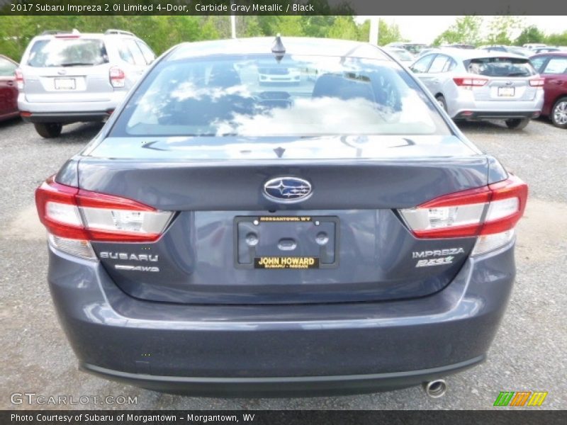 Carbide Gray Metallic / Black 2017 Subaru Impreza 2.0i Limited 4-Door