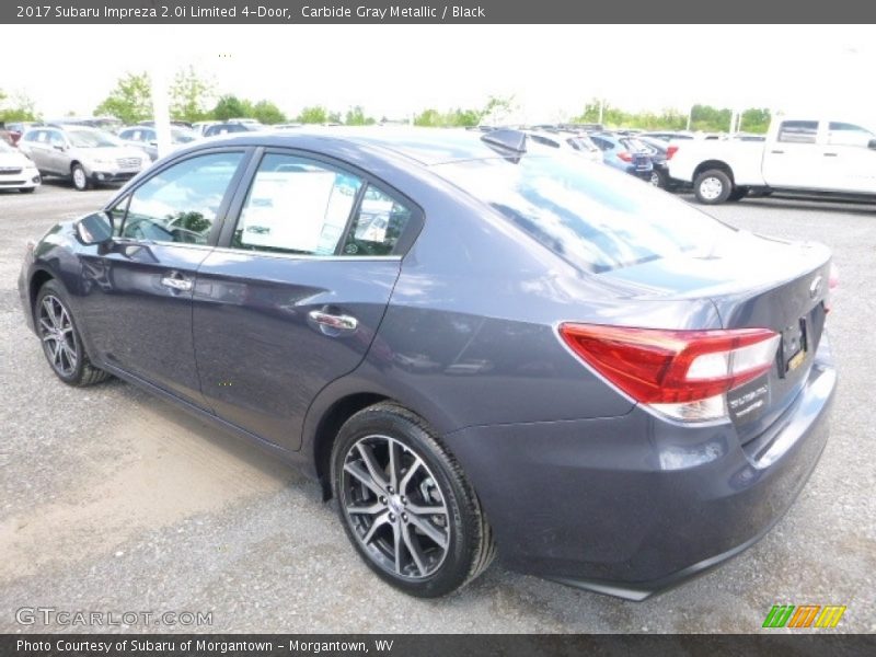 Carbide Gray Metallic / Black 2017 Subaru Impreza 2.0i Limited 4-Door