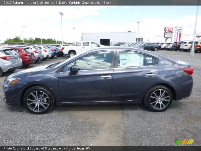 Carbide Gray Metallic / Black 2017 Subaru Impreza 2.0i Limited 4-Door