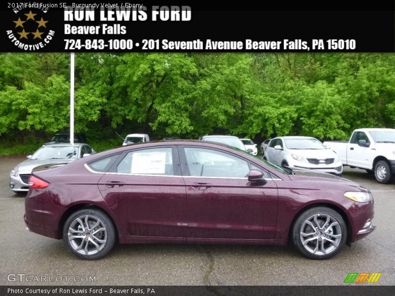 Burgundy Velvet / Ebony 2017 Ford Fusion SE