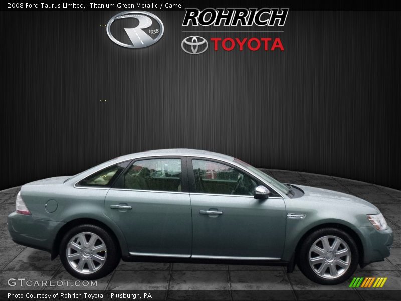 Titanium Green Metallic / Camel 2008 Ford Taurus Limited