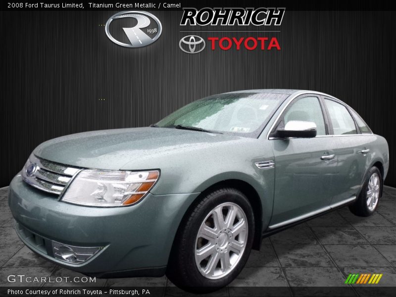 Titanium Green Metallic / Camel 2008 Ford Taurus Limited