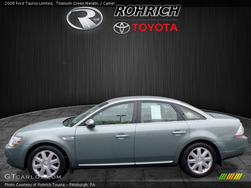 Titanium Green Metallic / Camel 2008 Ford Taurus Limited