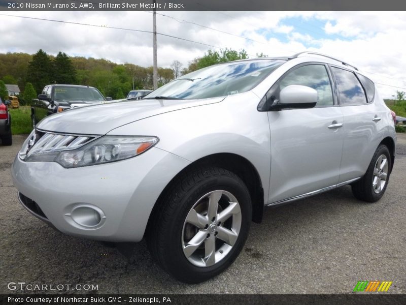 Brilliant Silver Metallic / Black 2010 Nissan Murano SL AWD