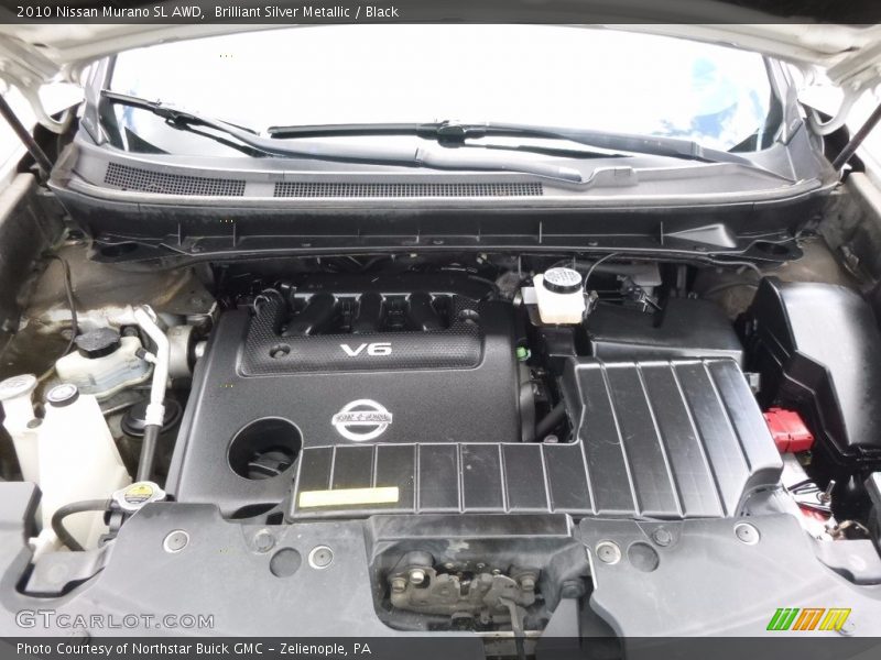 Brilliant Silver Metallic / Black 2010 Nissan Murano SL AWD